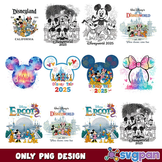 Disney land epcot png bundle