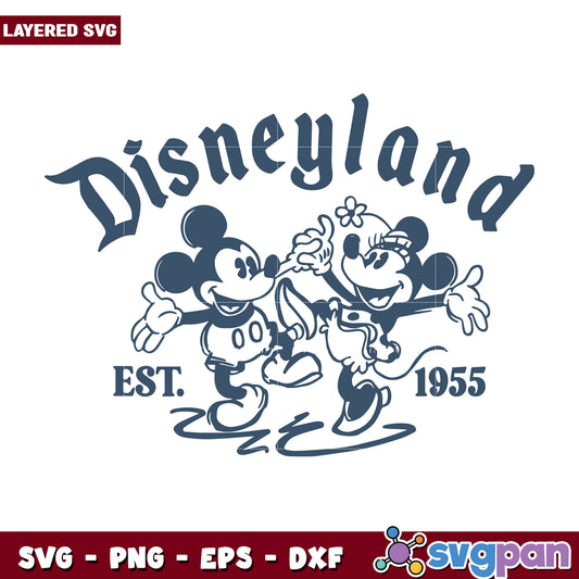 Disneyland est 1955 svg, disney mickey svg, disneyland