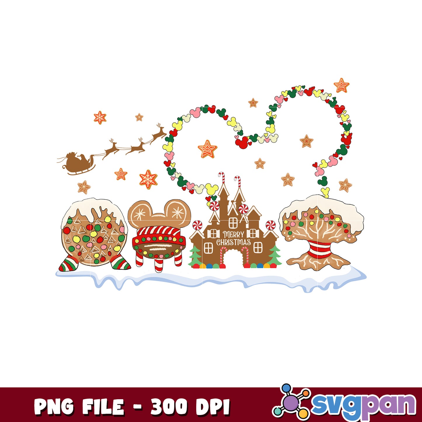Disneyland ginger cookies png, christmas​ png, christmas stories​ png