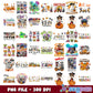 Disneyland halloween day png bundle, spirit halloween png, disney land png