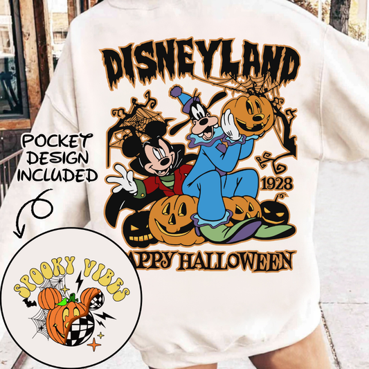 Disneyland happy halloween png, greatest time of the year png , halloween cartoons png