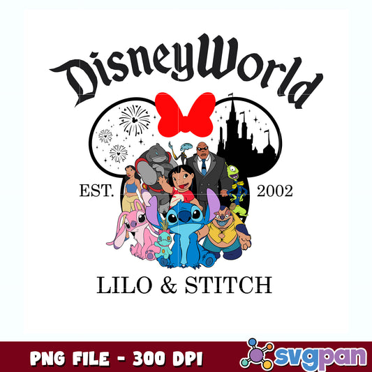 Disneyland lilo and stitch est 2002 png,  lilo and stitch png