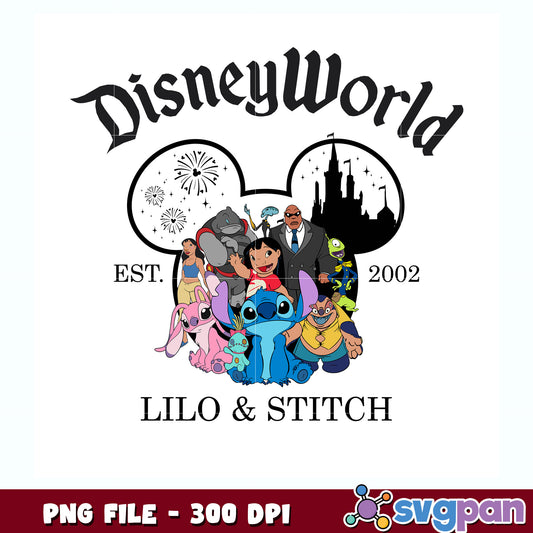 Disneyland lilo and stitch est 2002 png,  lilo and stitch the movie png