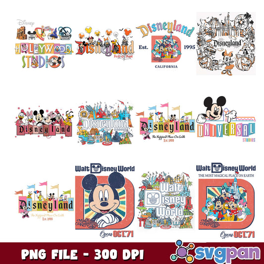 Disneyland magic kingdom png bundle
