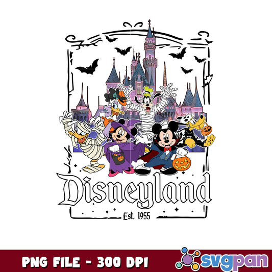 Disneyland mickey mouse png, disney characters png, spooky halloween png