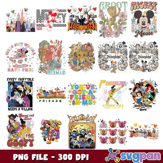 Disneyland mixed design png bundle