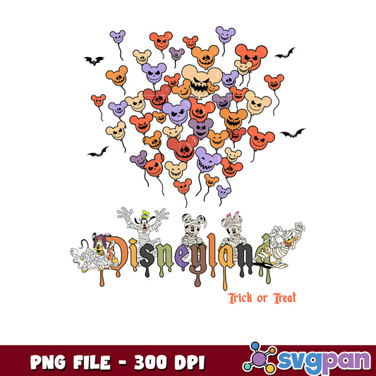 Disneyland png, halloween candy png, spooky halloween png