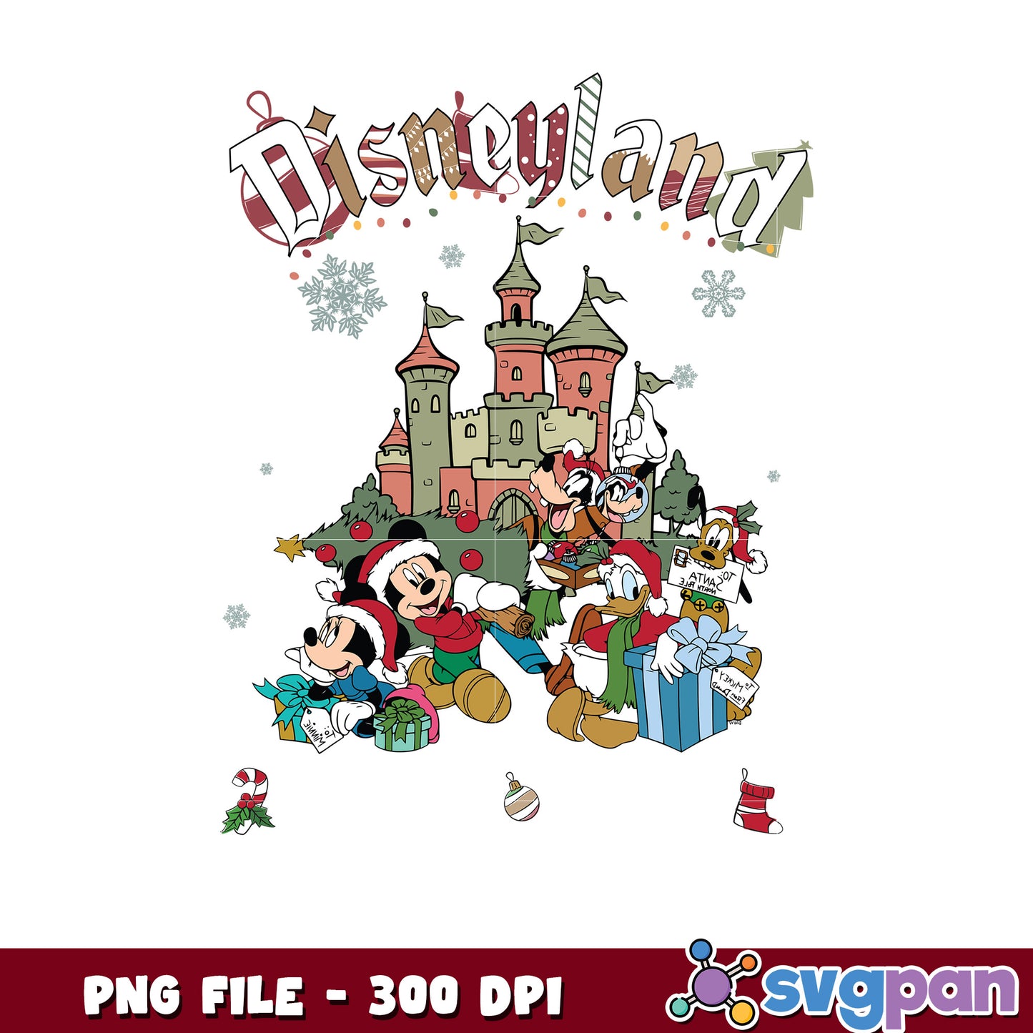 Disneyland png, merry christmas​ png, holiday png