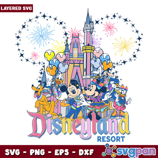 Disney land resort png, mickey mouse characters png, walt disney png