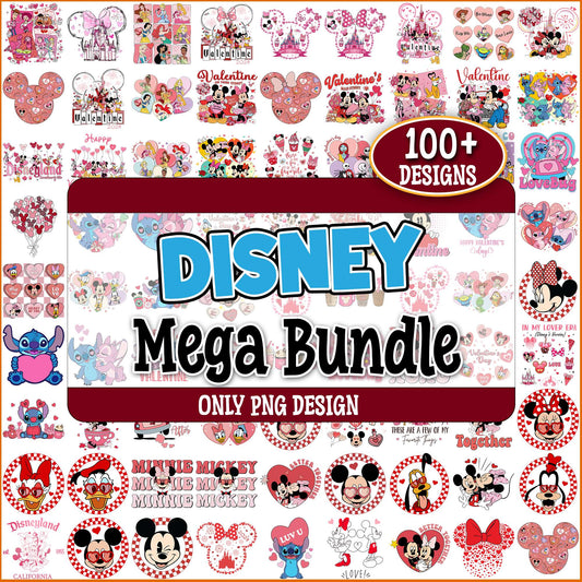 Disneyland valentine png bundle