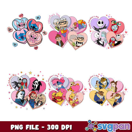 Disney love story png bundle