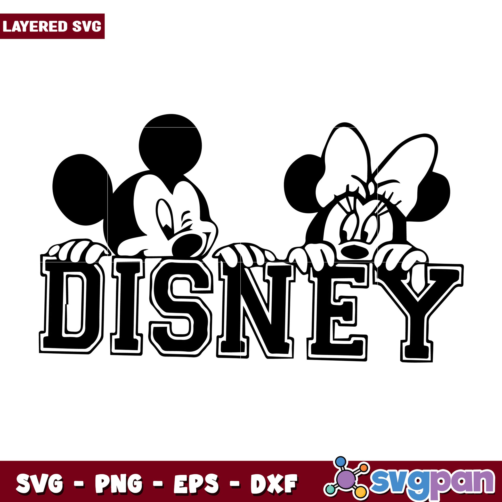 Disney mickey and minnie logo svg, disney movies svg, family vacation svg
