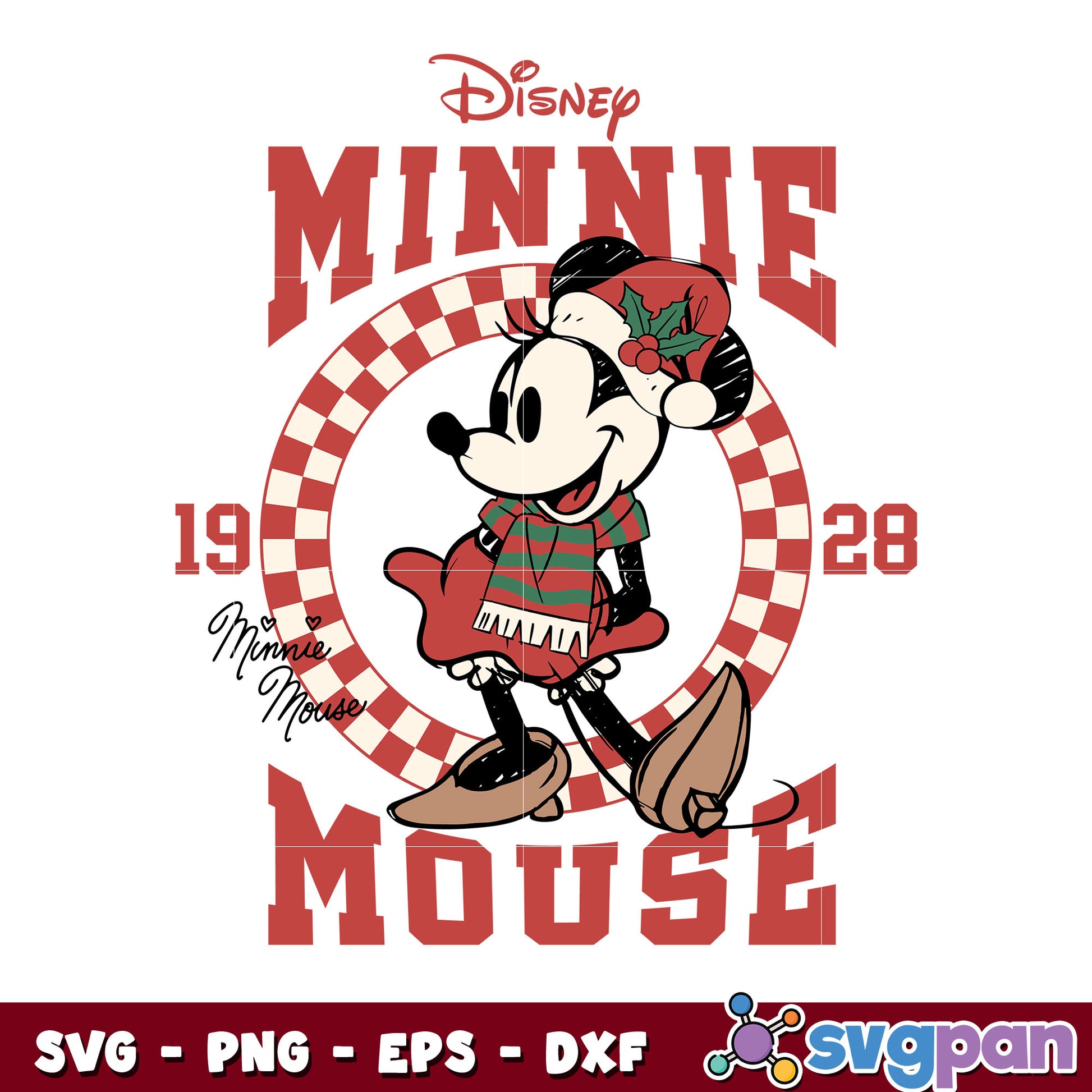 Disney mickey mouse 1928 christmas svg