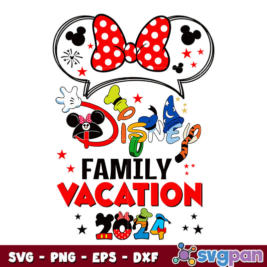 Disney minnie family vacation 2024 svg