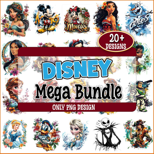 Disney mix characters png bundle
