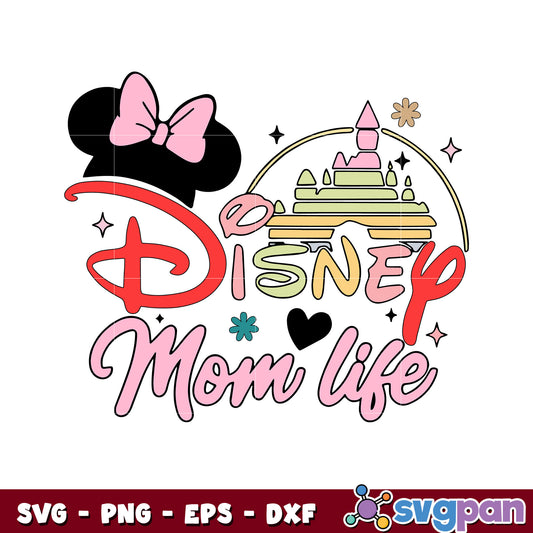 Disney mom life minnie design svg, minnie ears disney​ svg