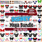 Disney monogram cartoon svg bundle