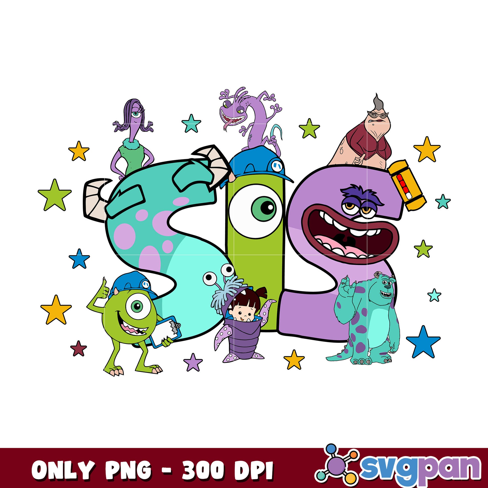 Disney monster inc sis png, monster inc png , disney monster png