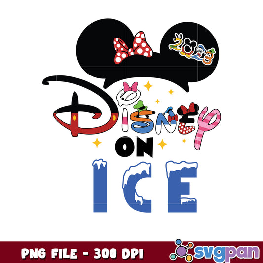 Disney on ice minnie png, minnie ice show png, minnie ice skating png