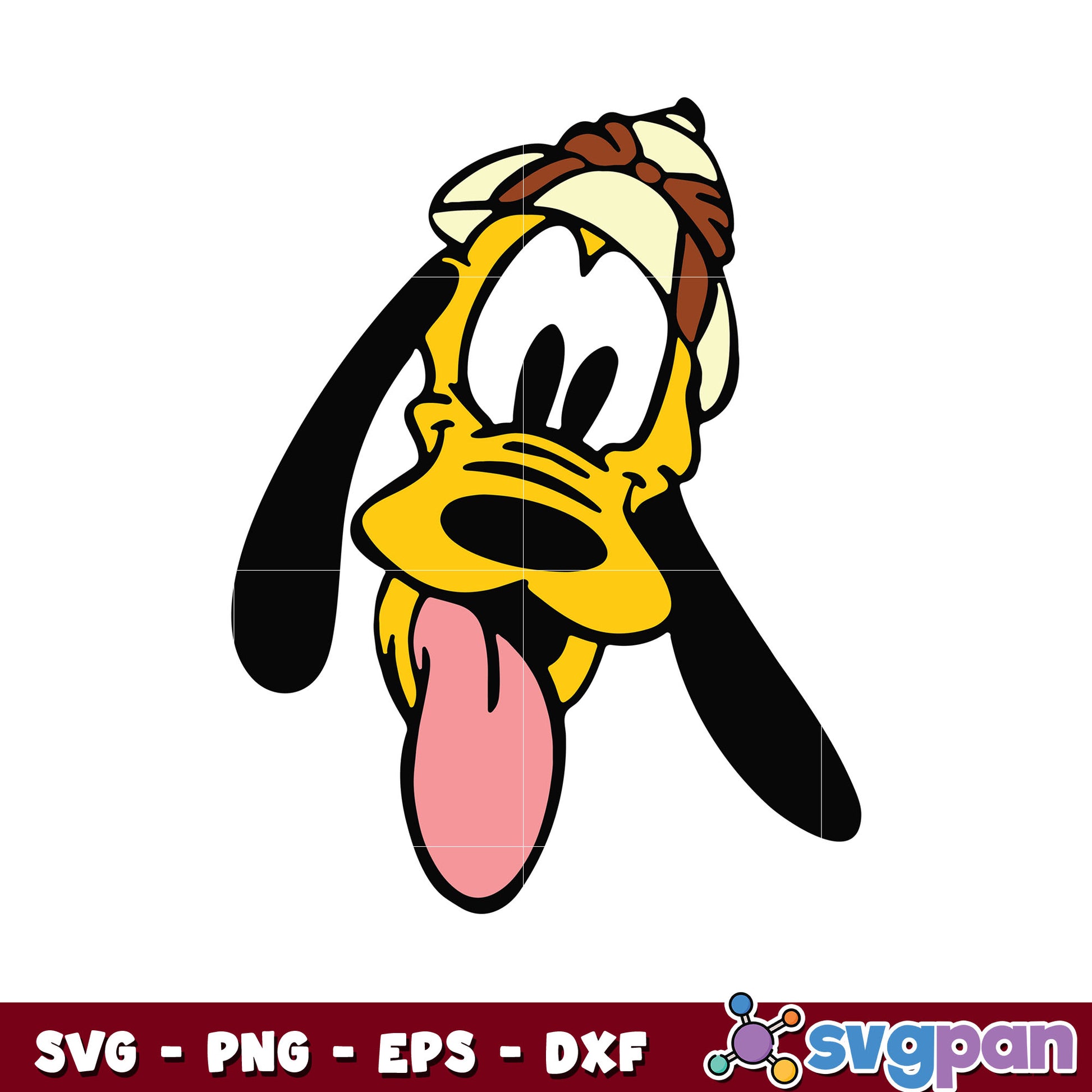 Disney pluto head safari design svg, disney pluto hat​ svg