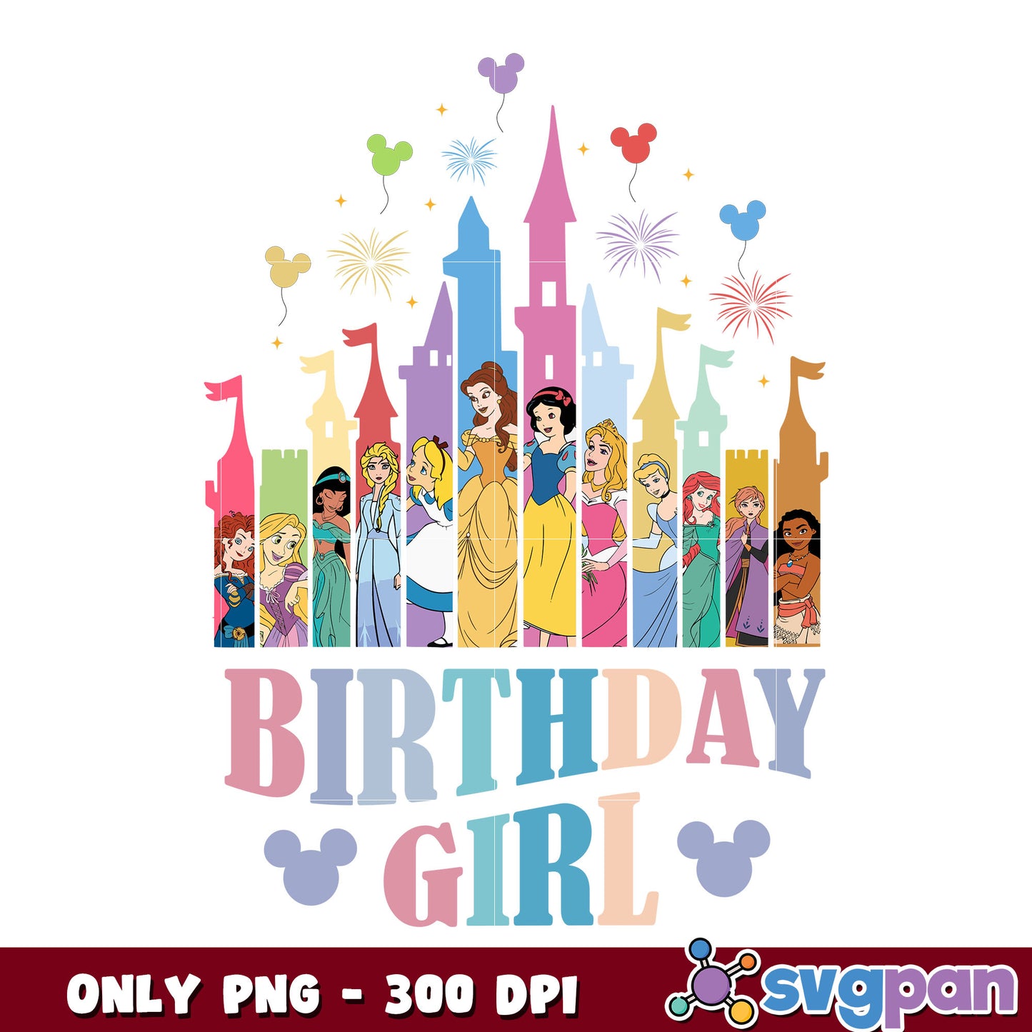 Disney princess castle birthday png, disney princess png