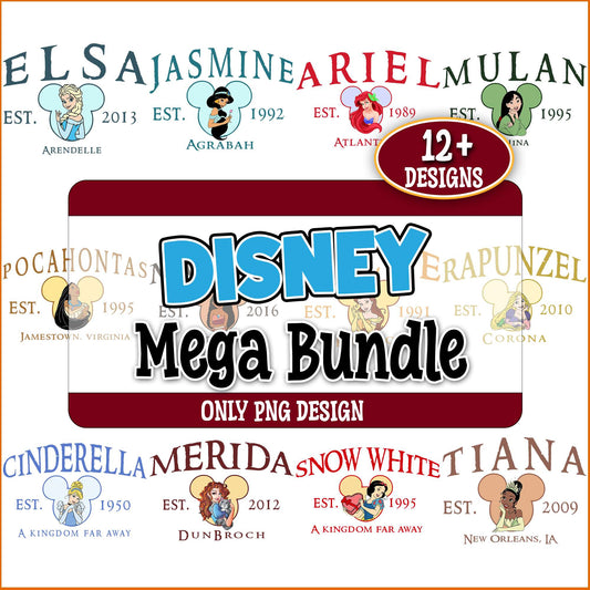 Disney princess est png bundle
