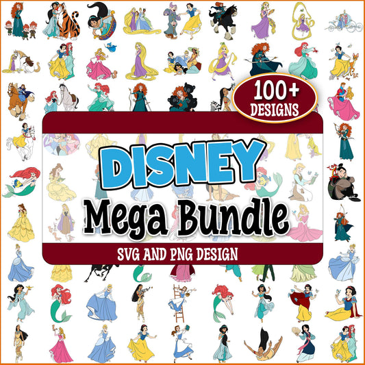 Disney princess set svg bundle