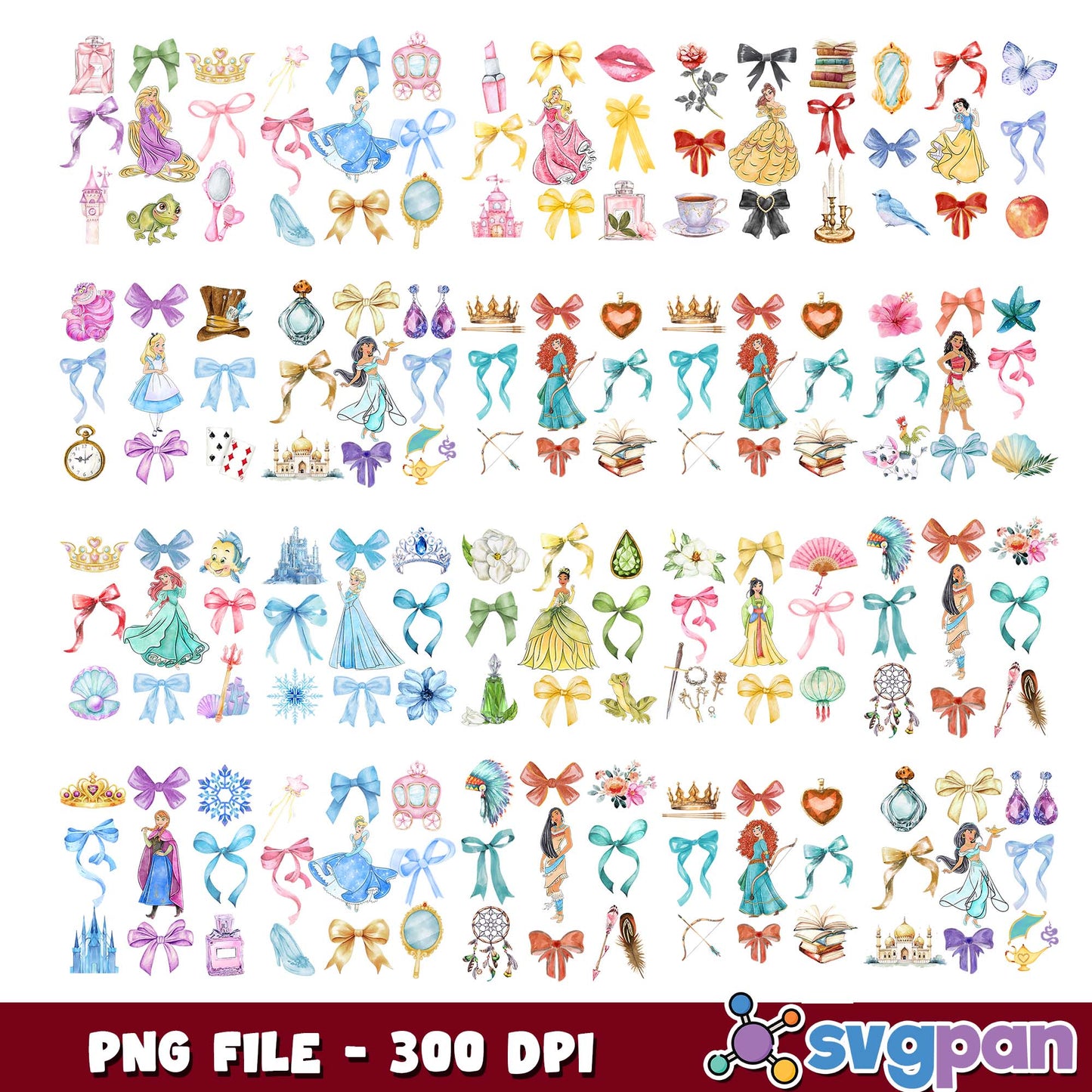 Disney princess stuff png bundle