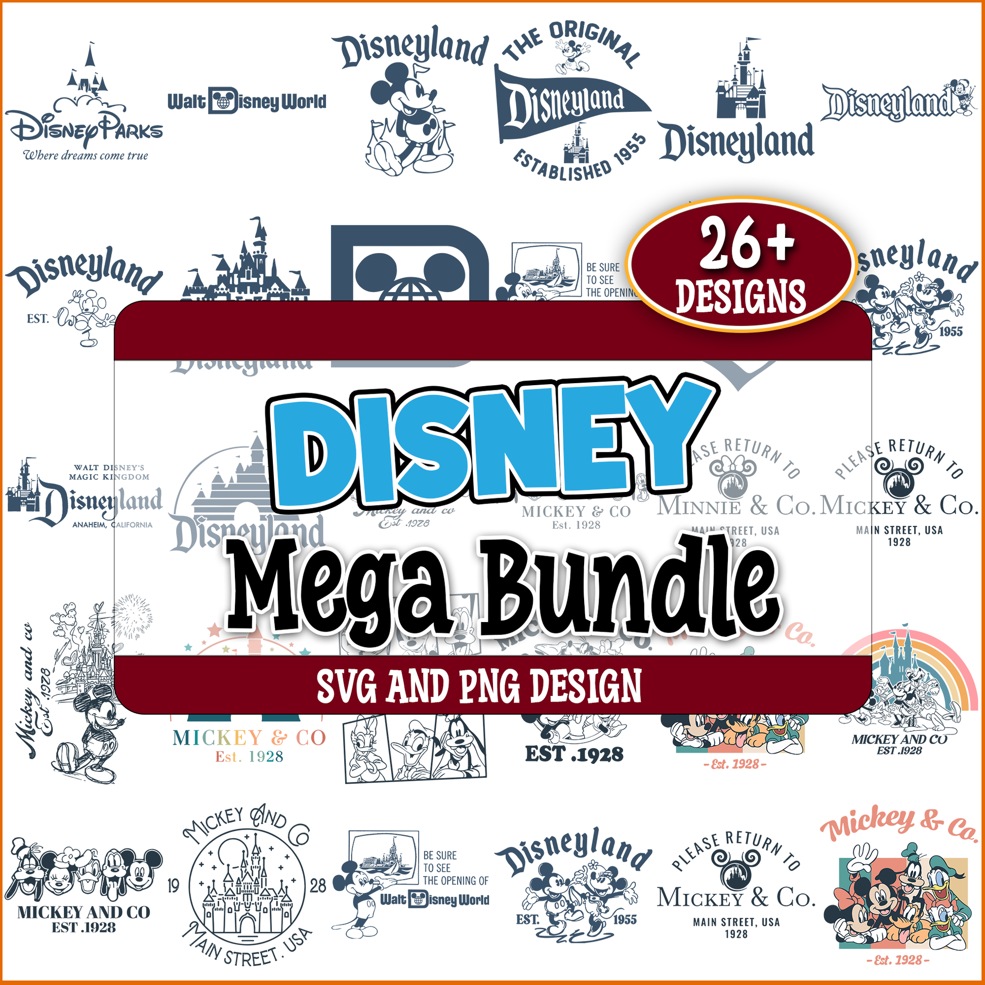 Disney Retro SVG Bundle