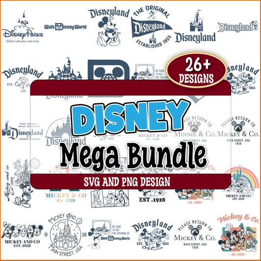 Disney Retro SVG Bundle