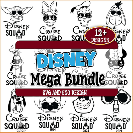 Disney squad friends svg bundle