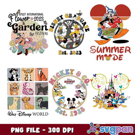 Disney summer mode png bundle