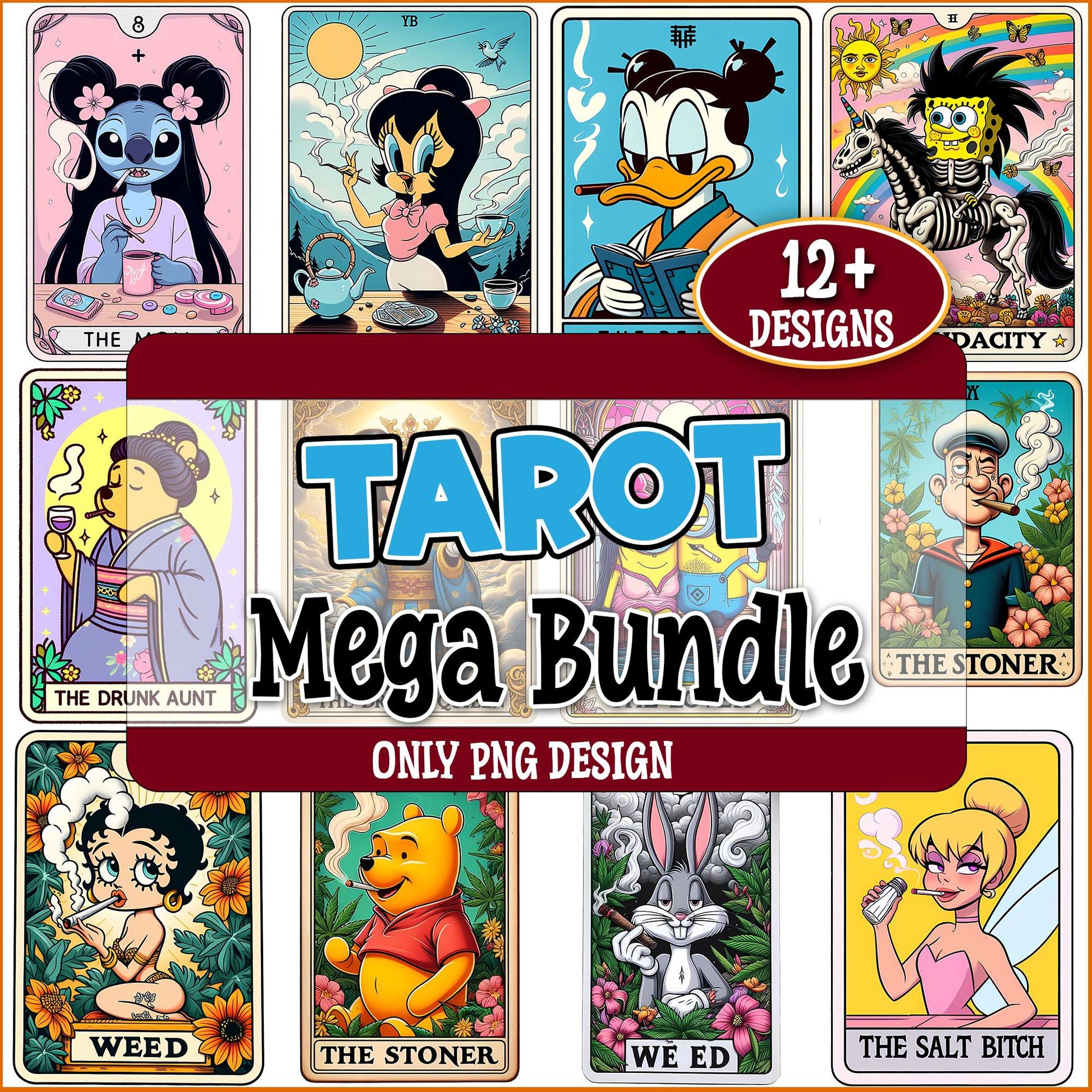 Disney tarot cards png bundle