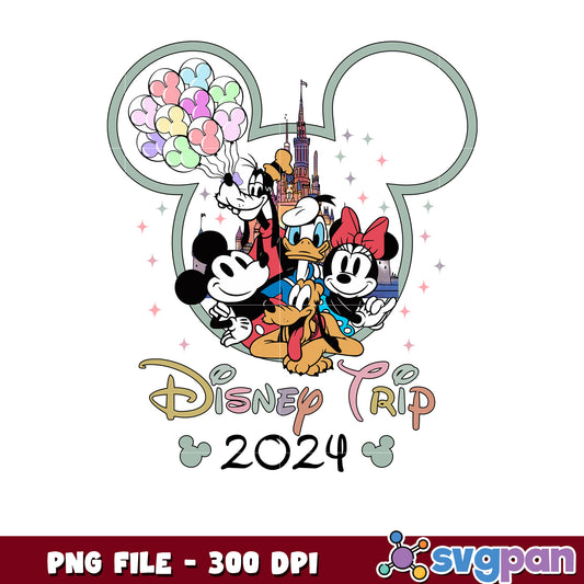 Disneytrip 2024 png, disney plus png, disney mickey mouse png