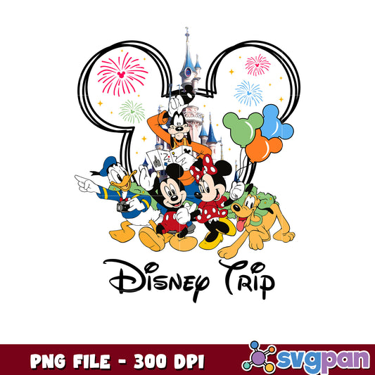 Disney trip png, trip disney png, disney family trip png