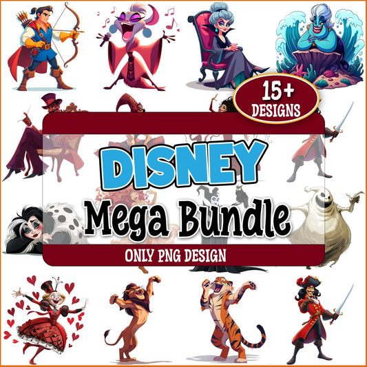 Disney villain funny png bundle