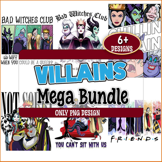 Disney villains set png bundle