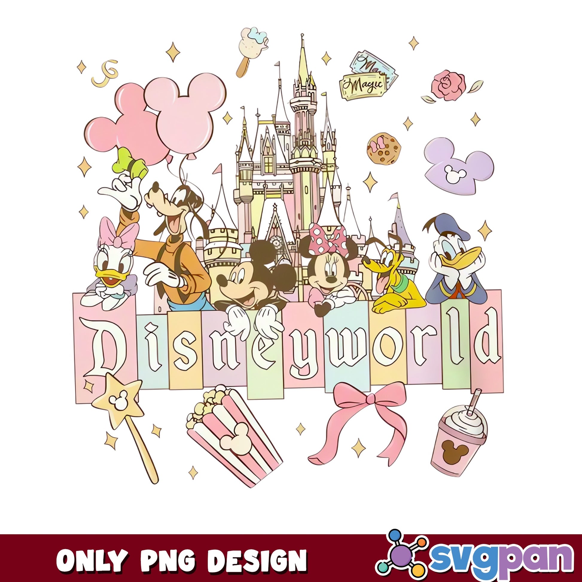 Disneyworld Mickey And Friends PNG, Disney Castle PNG, Magic Kingdom PNG
