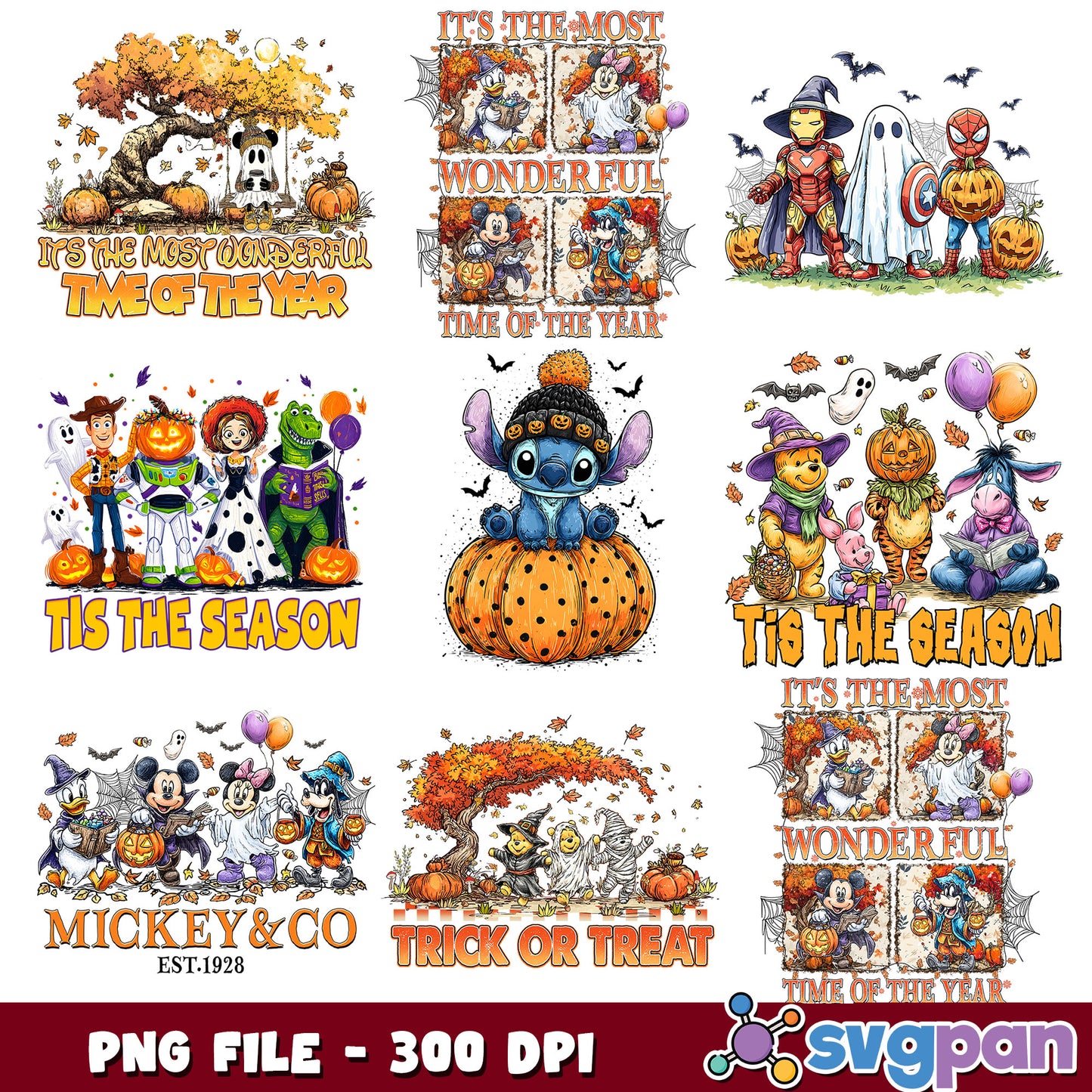 Disney world halloween png bundle