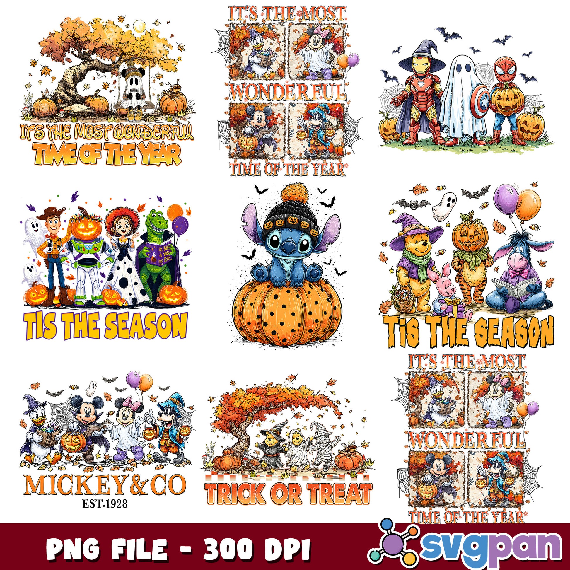 Disney world halloween png bundle