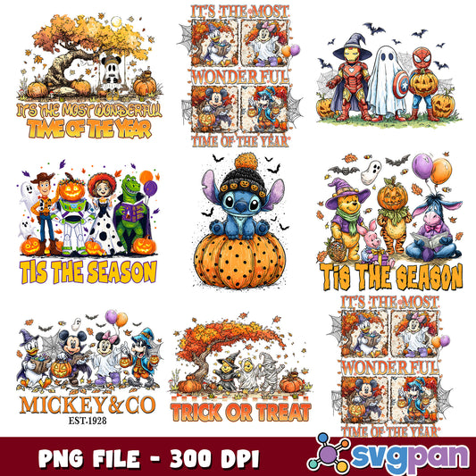 Disney world halloween png bundle