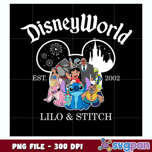 Disney world lilo and stitch characters png,  lilo and stitch png, disney png
