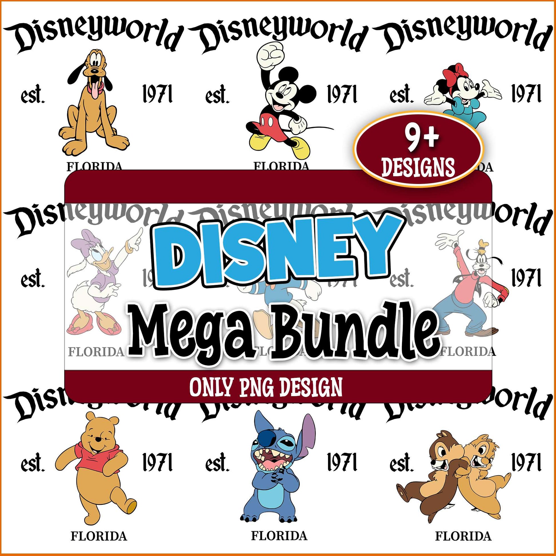 Disney world original png bundle