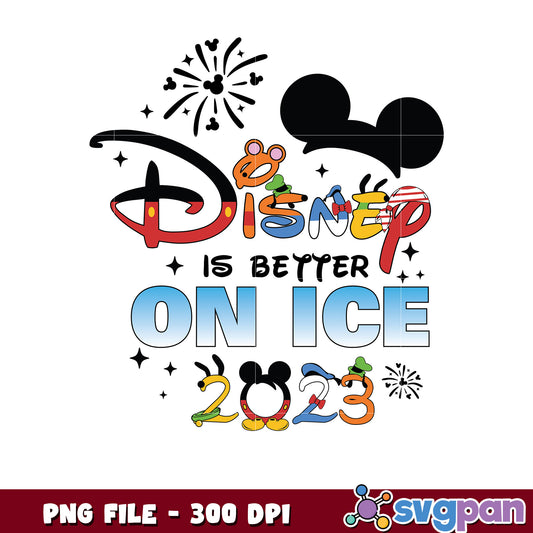 Disneyy is better on ice png, disney cartoons png, disney png