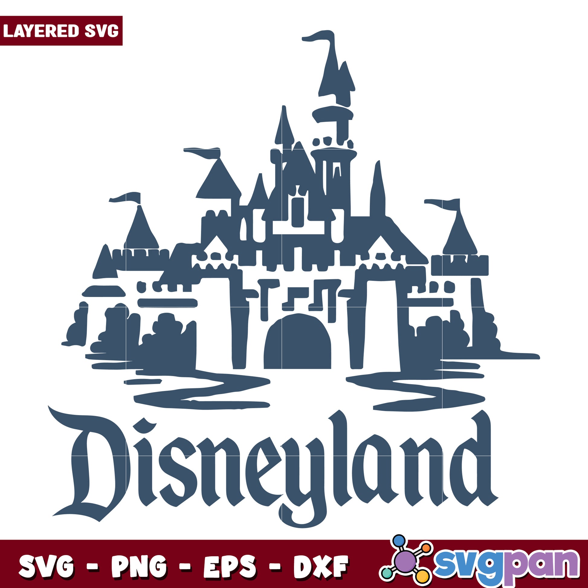 Disnye land logo design svg, disney mickey svg, disneyland