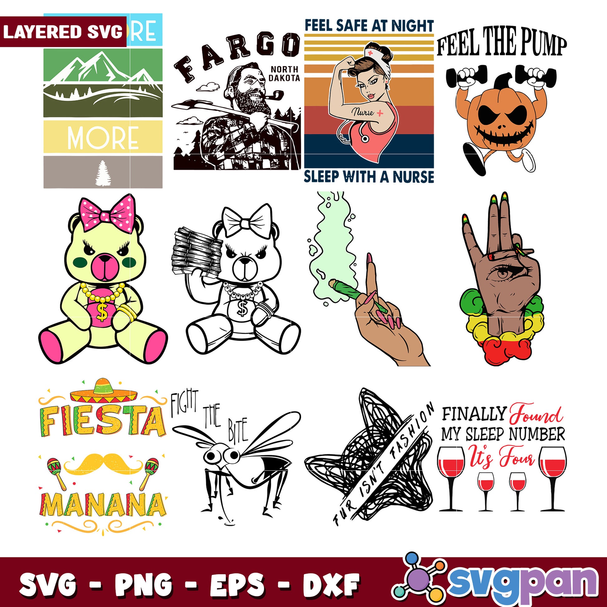 Diverse Bundle of Fun SVG Designs for Crafting