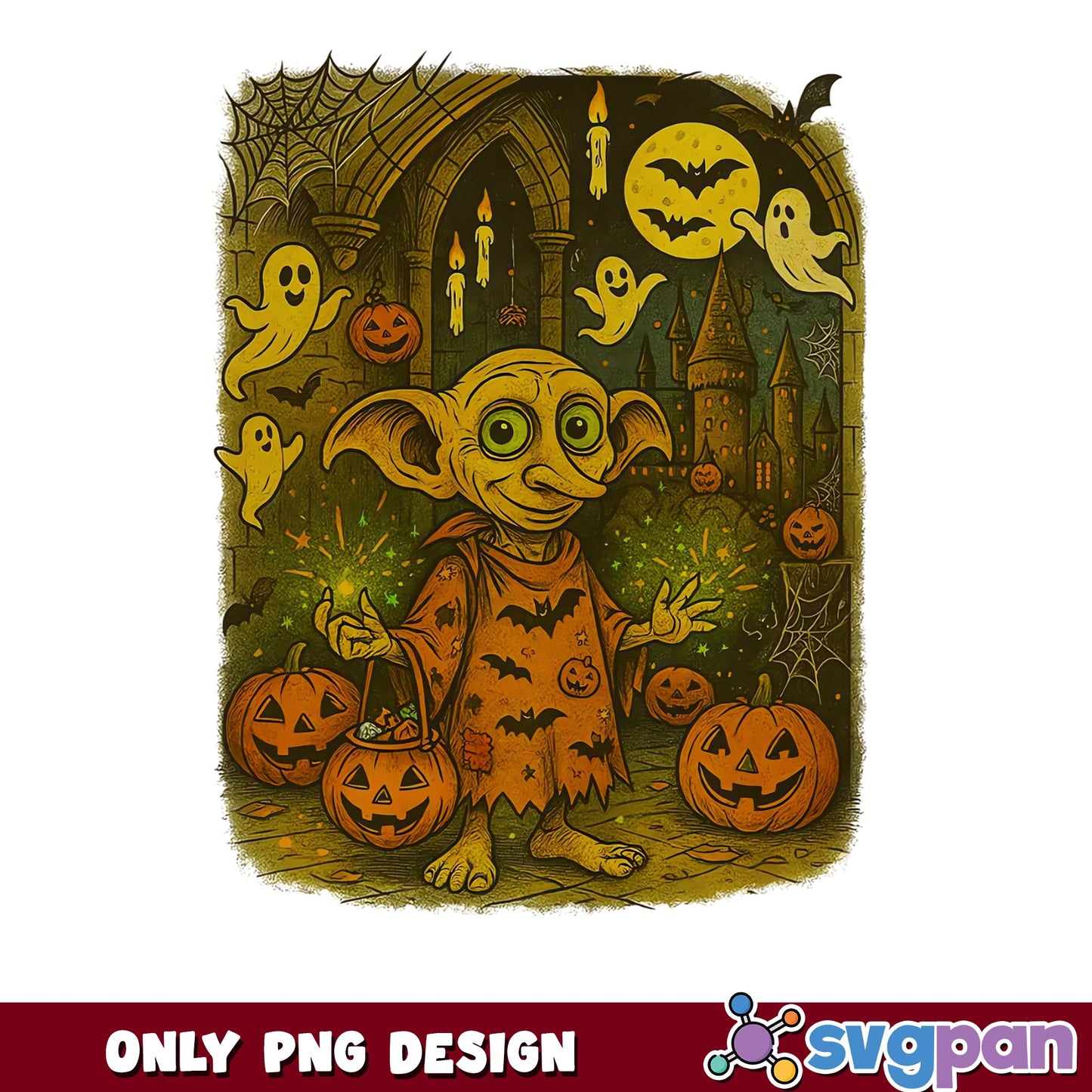Dobby Halloween PNG, Harry Potter Halloween PNG, Trick Or Treat PNG