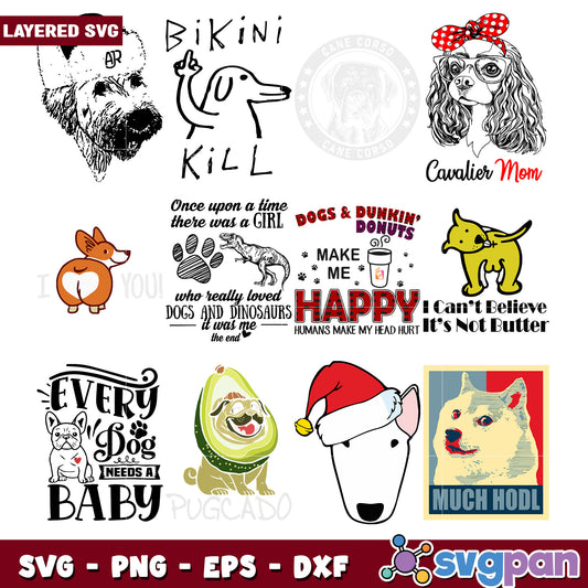 Dog SVG Bundle 10 Cute Puppy Designs