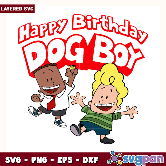 Dog man happy birthday dog boy svg, dog man svg, funny comic svg