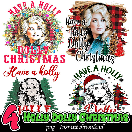 Dolly Parton Christmas PNG Bundle